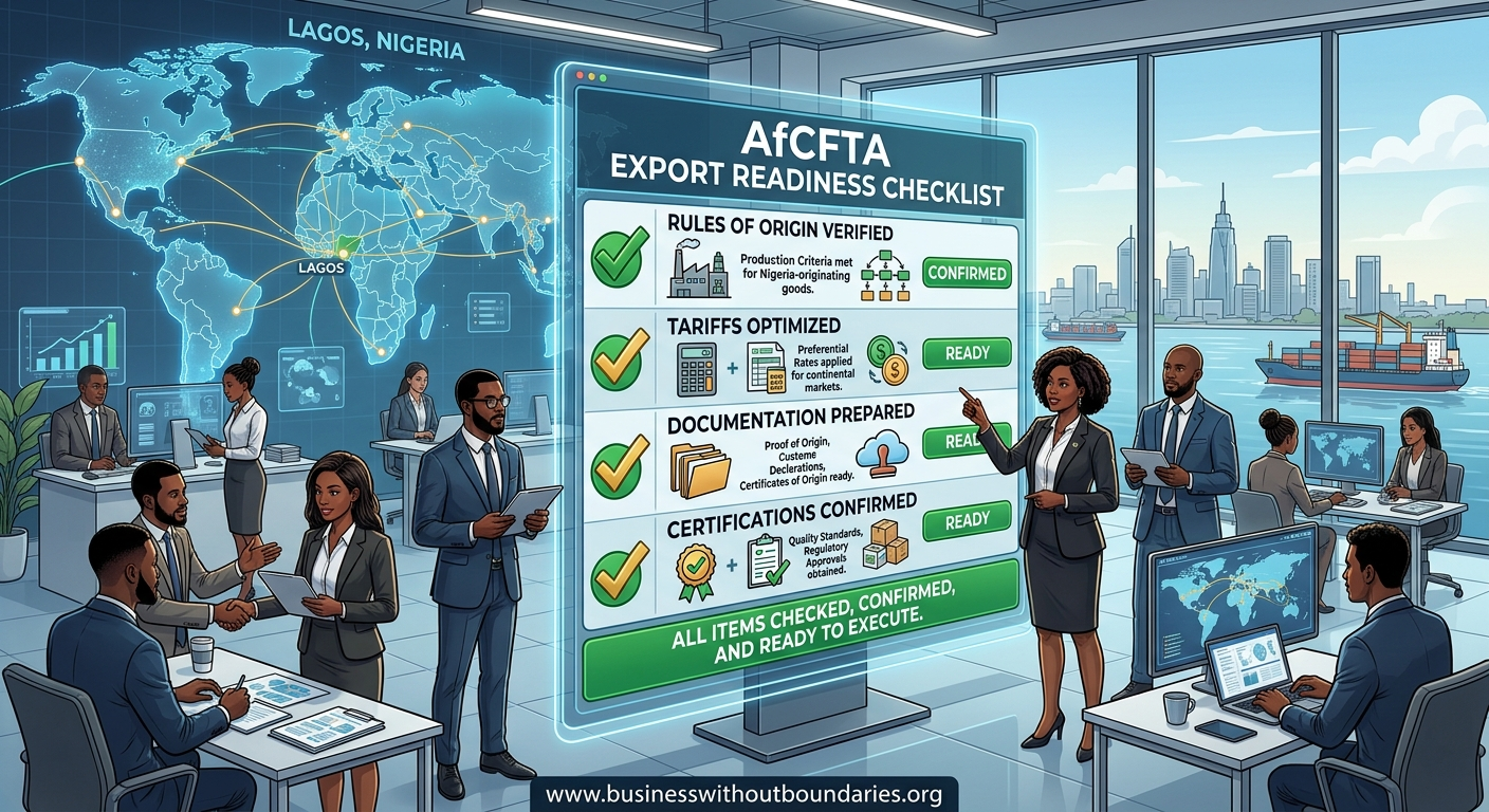 African Continental Free Trade Area – AfCFTA Business Readiness Checklist